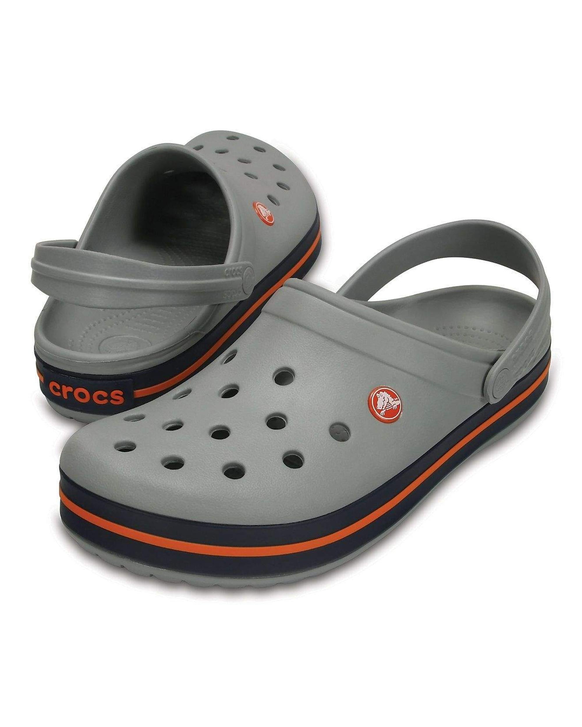 Crocband-Clog-Unisex Adult-Light Grey/Navy-11016-01U