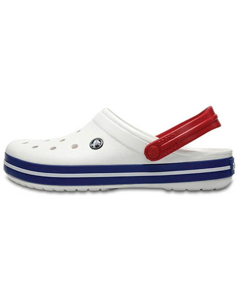 Crocs Crocband Clog β Men, White/Blue Jean