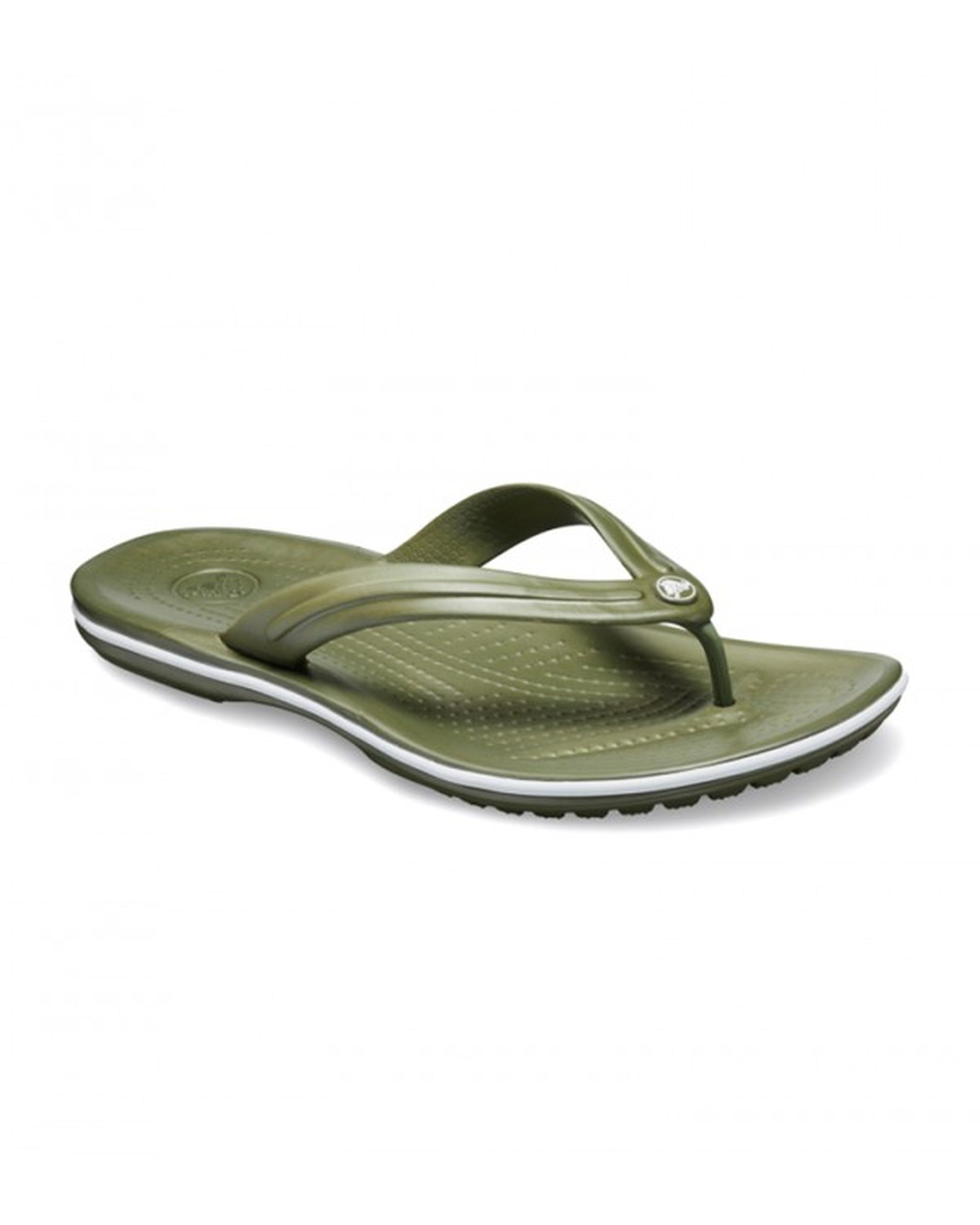 Unisex Adult-Crocs-Crocband Flip 11033-37P Army Green/White-UK-10