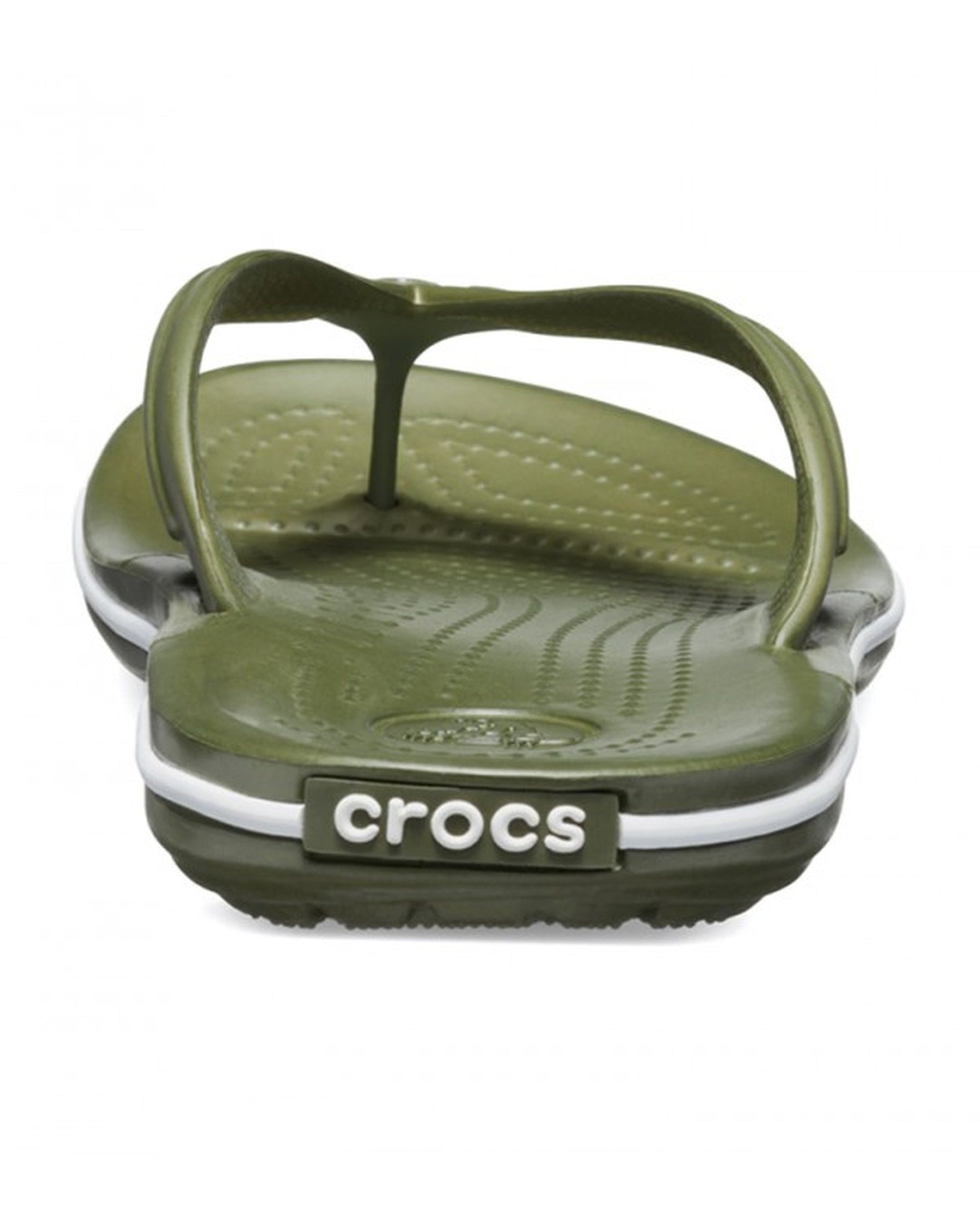 Crocband-Flip-Unisex Adult-Army Green/White-11033-37P