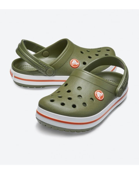Crocband-Clog-Kids-Army Green/Burnt Sienna-204537-3TB