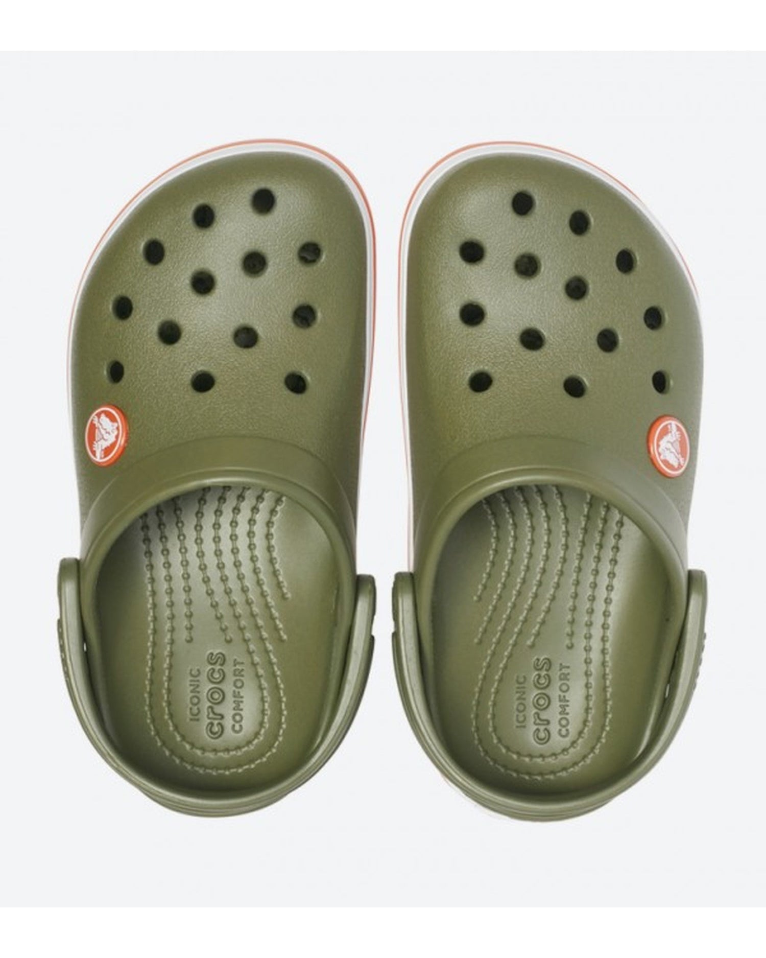 Crocband-Clog-Kids-Army Green/Burnt Sienna-204537-3TB