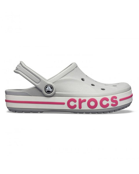 Crocs Bayaband Clog β Women, Light Grey/Candy Pink