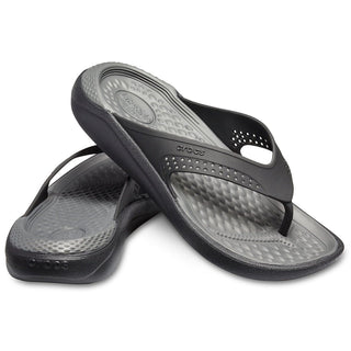 Crocs LiteRide Flip-Flop β Men, Black/Slate Grey (205182-0DD)
