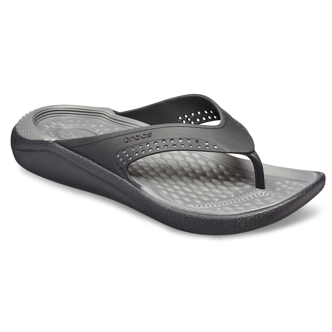Crocs LiteRide Flip-Flop β Men, Black/Slate Grey (205182-0DD)