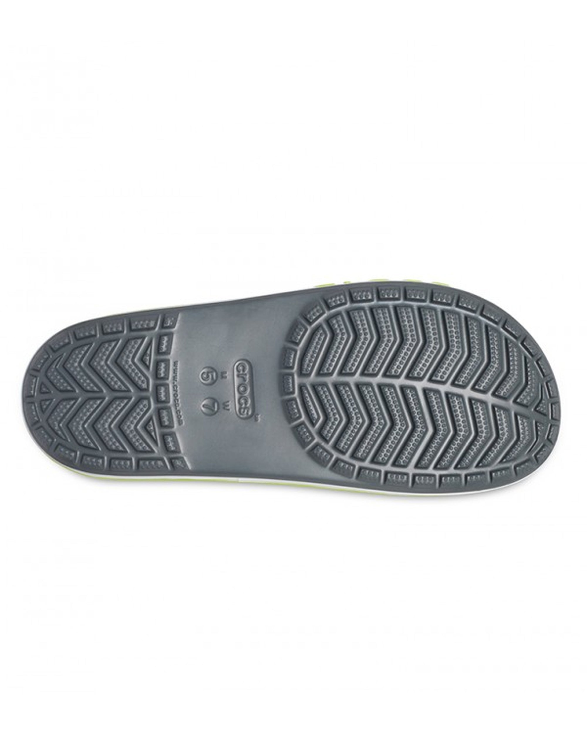 Unisex Adult-Crocs-Bayaband Slide 205392-0GX Slate Grey/Lime Punch-UK-9