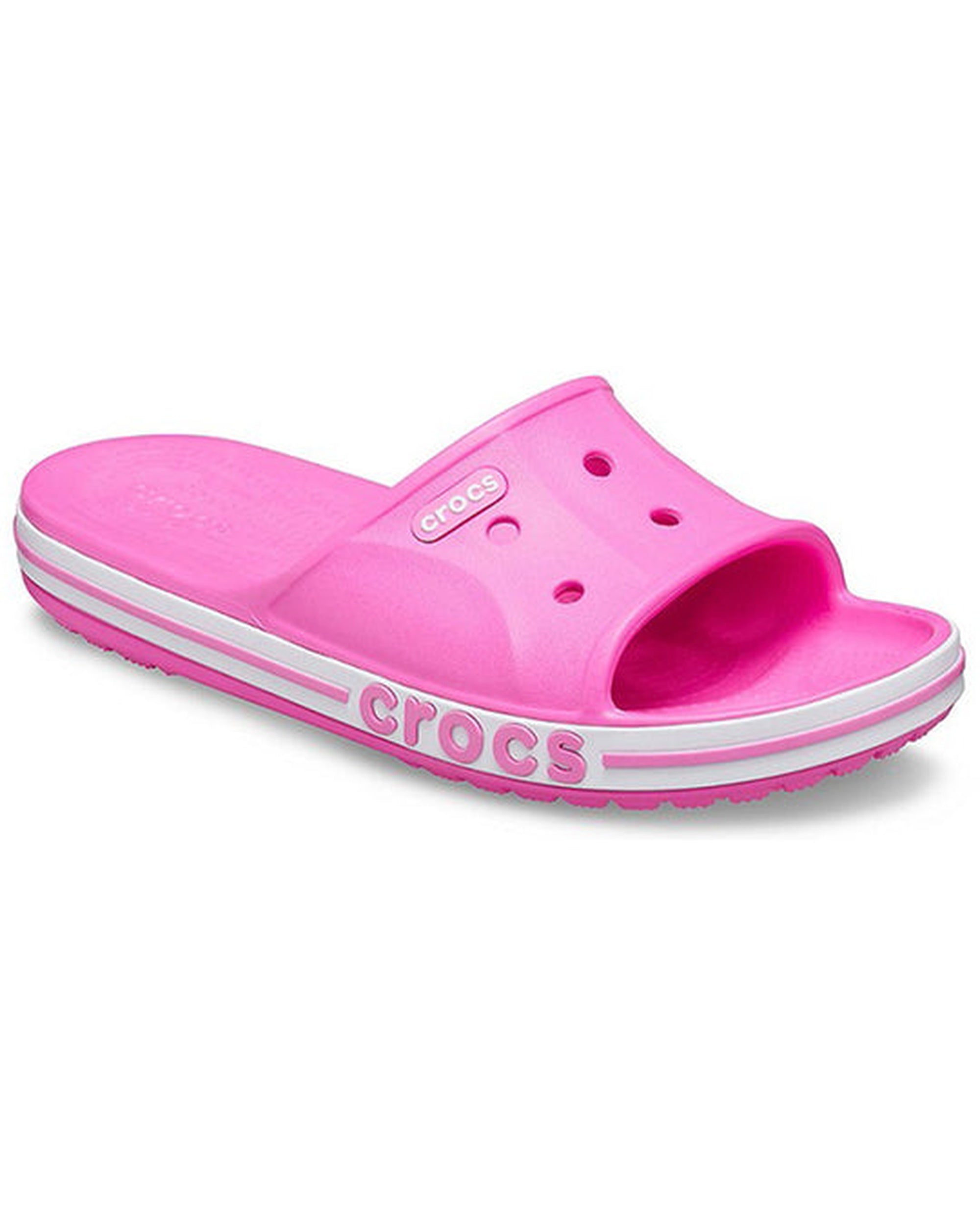 Unisex Adult-Crocs-Bayaband Slide 205392-6QQ Electric Pink-UK-10
