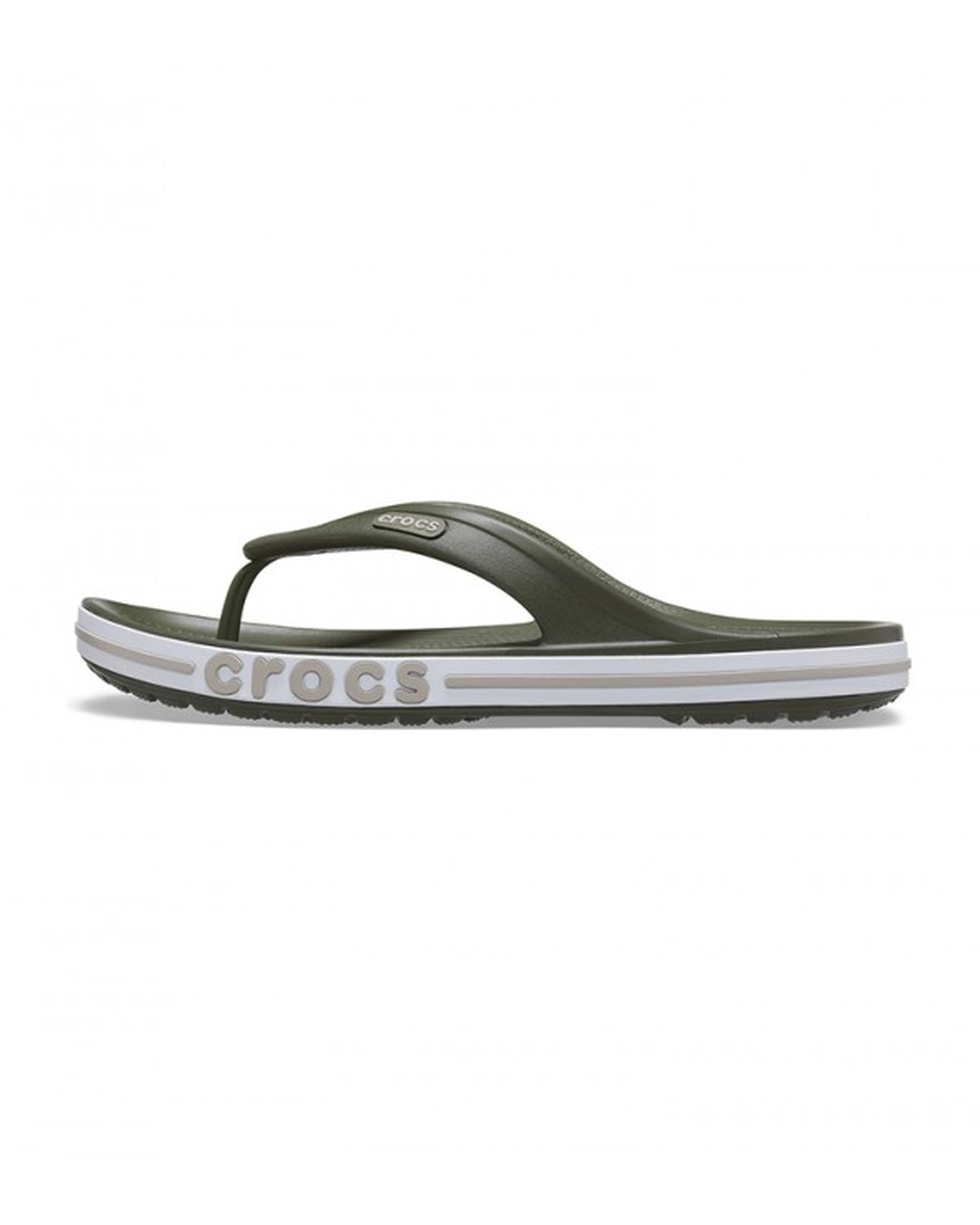Unisex Adult-Crocs-Bayaband Flip 205393-3TQ Army Green/Cobblestone-UK-9