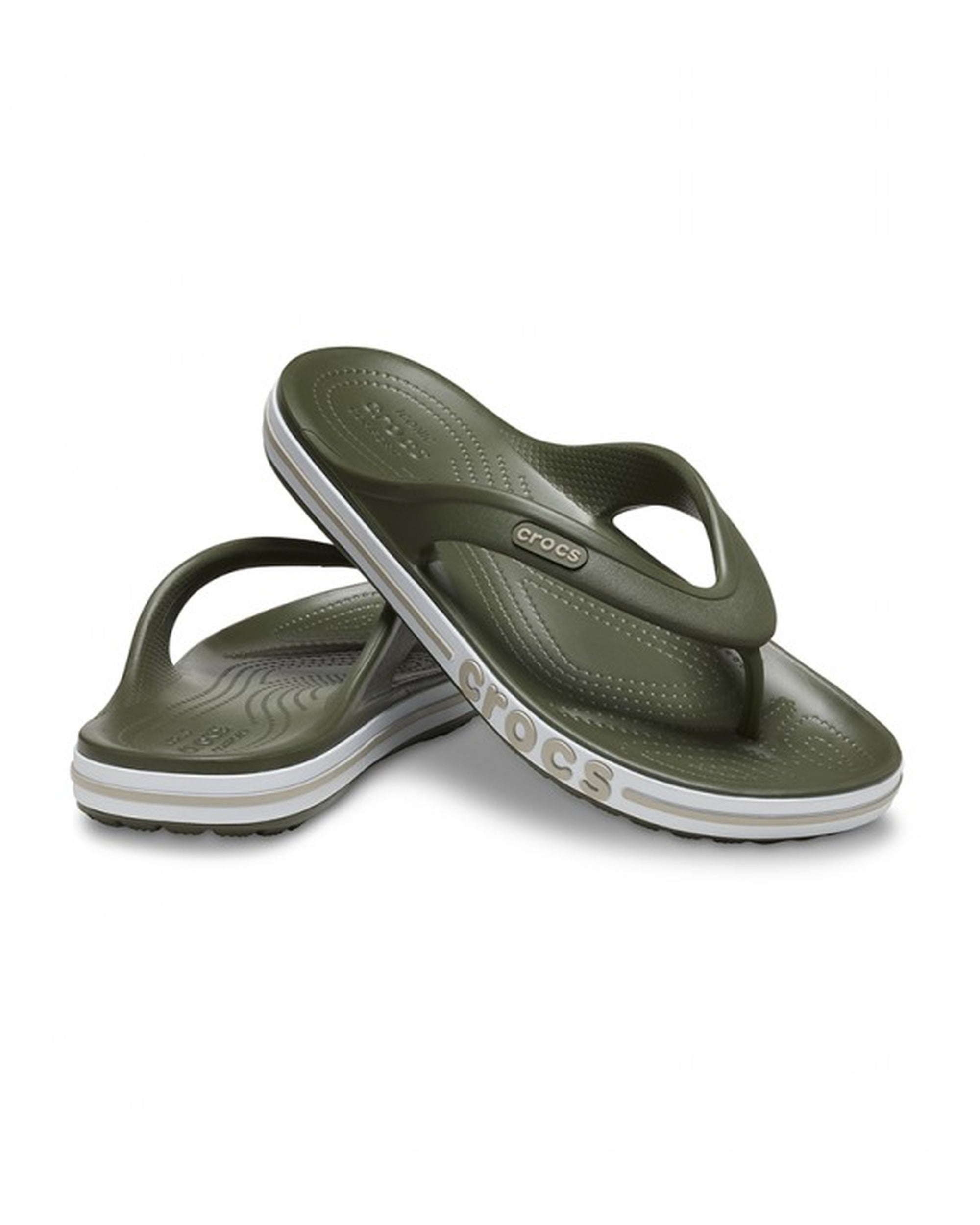 Unisex Adult-Crocs-Bayaband Flip 205393-3TQ Army Green/Cobblestone-UK-9