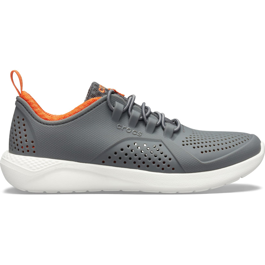 Crocs LiteRide Shoe — Boys, Charcoal/White