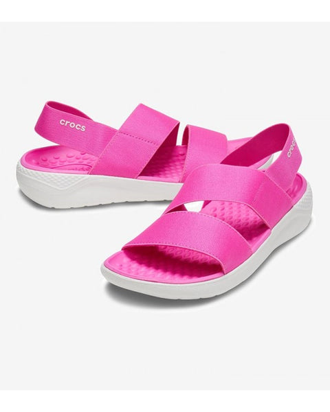 Crocs LiteRide Sandal β Women, Electric Pink/Almost White