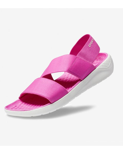 Crocs LiteRide Sandal β Women, Electric Pink/Almost White