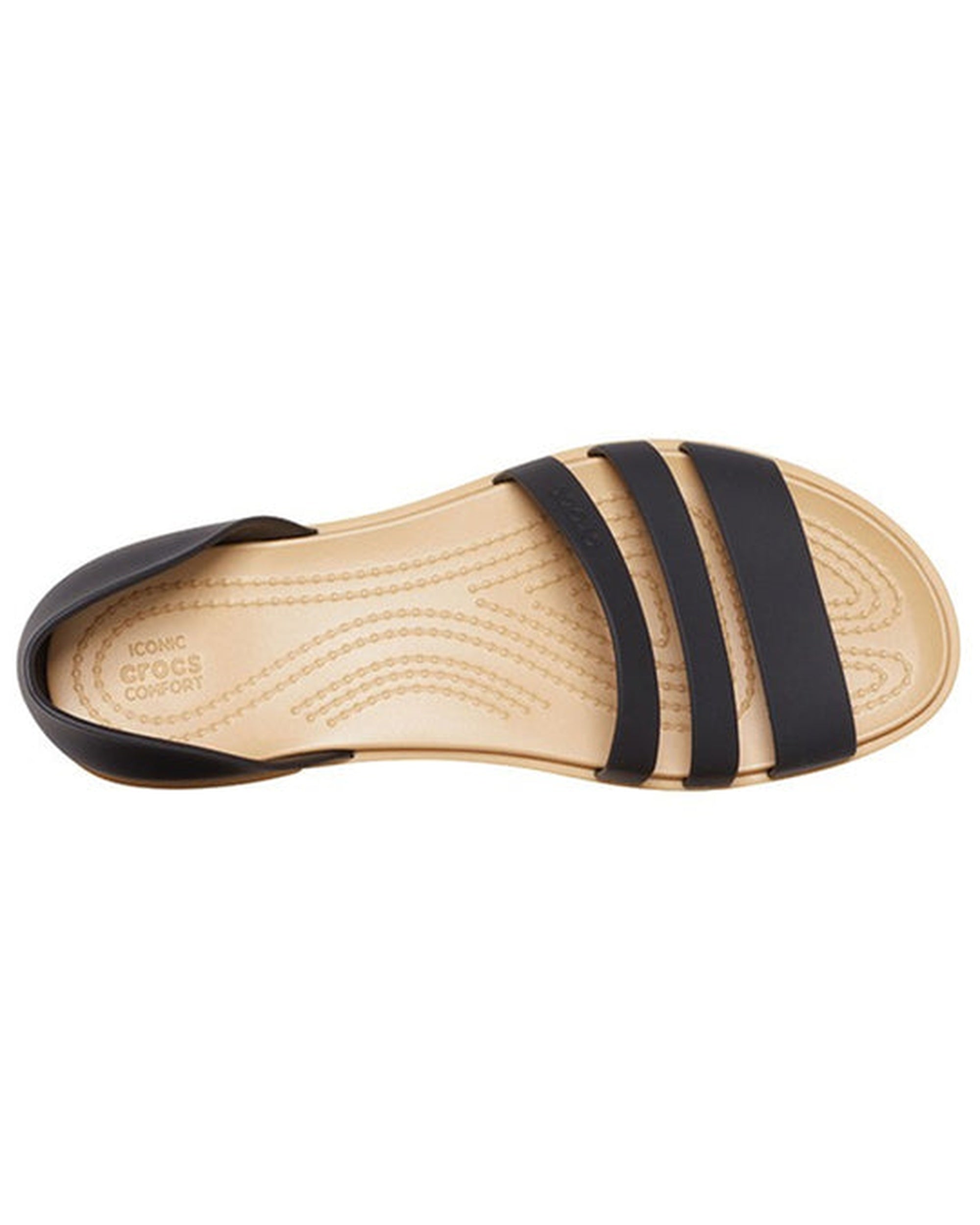Women-Crocs-Tulum Flat 206109-00W Black/Tan-UK-9