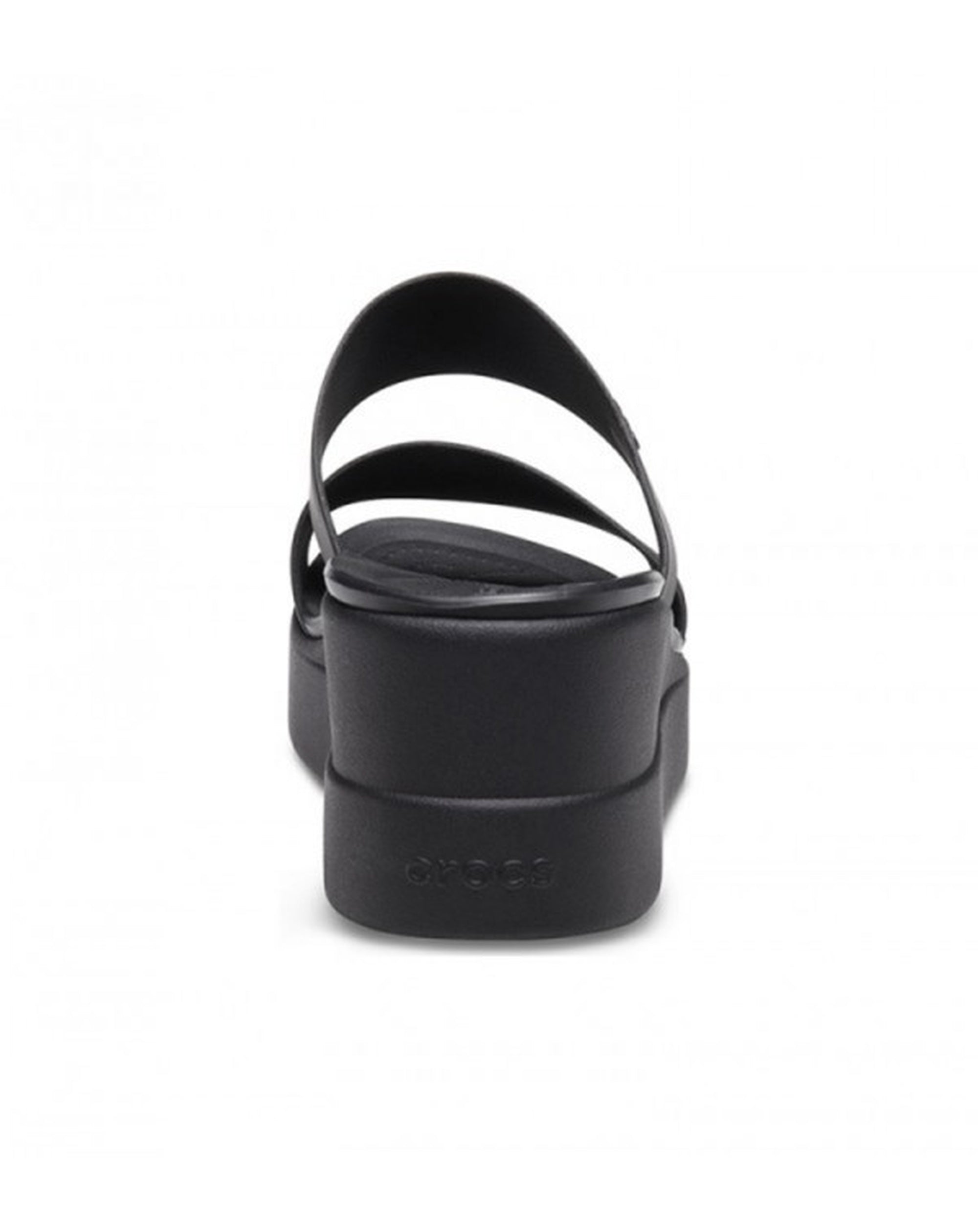 Women-Crocs-Brooklyn Wedge 206219-060 Black/Black-UK-9