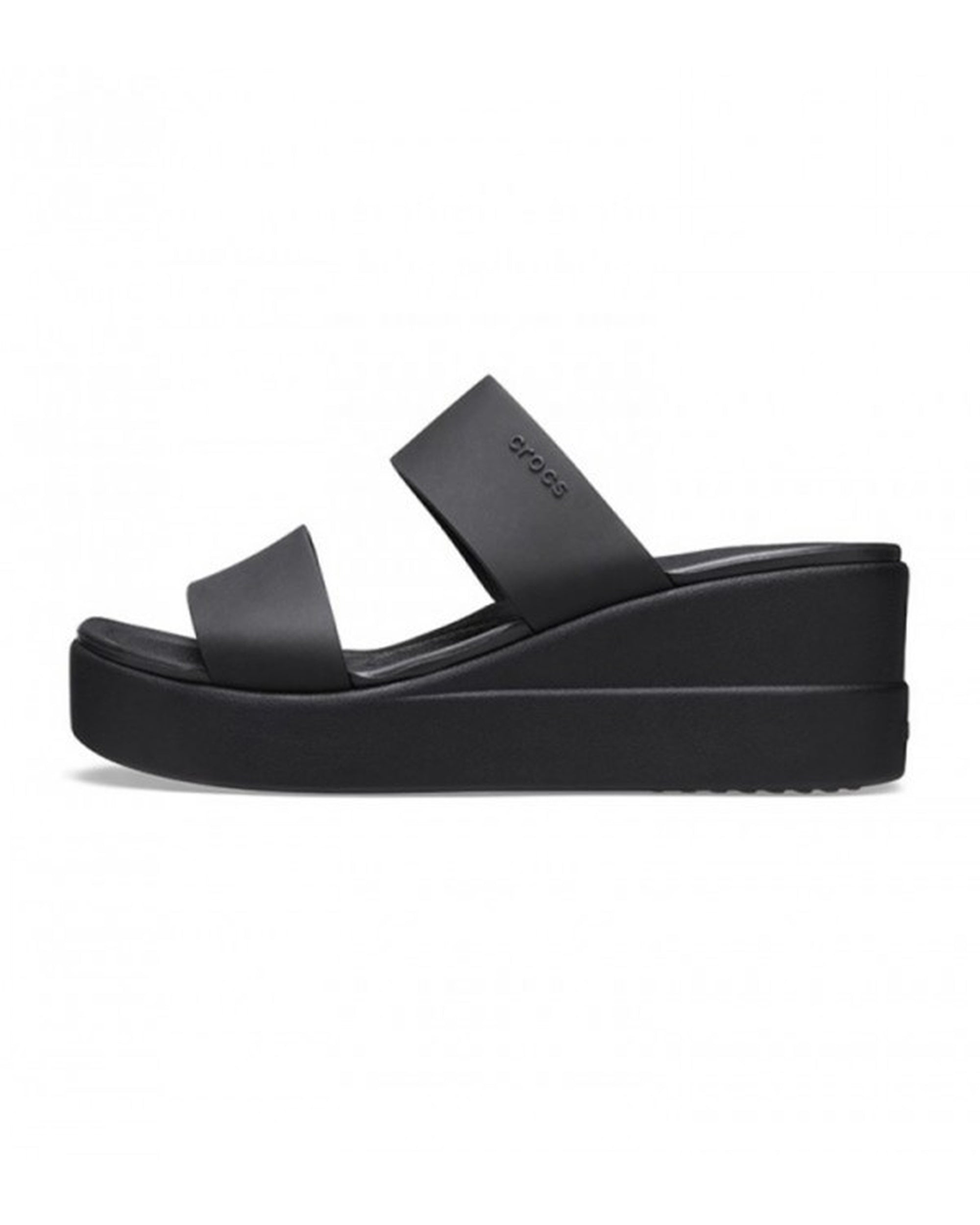 Women-Crocs-Brooklyn Wedge 206219-060 Black/Black-UK-9