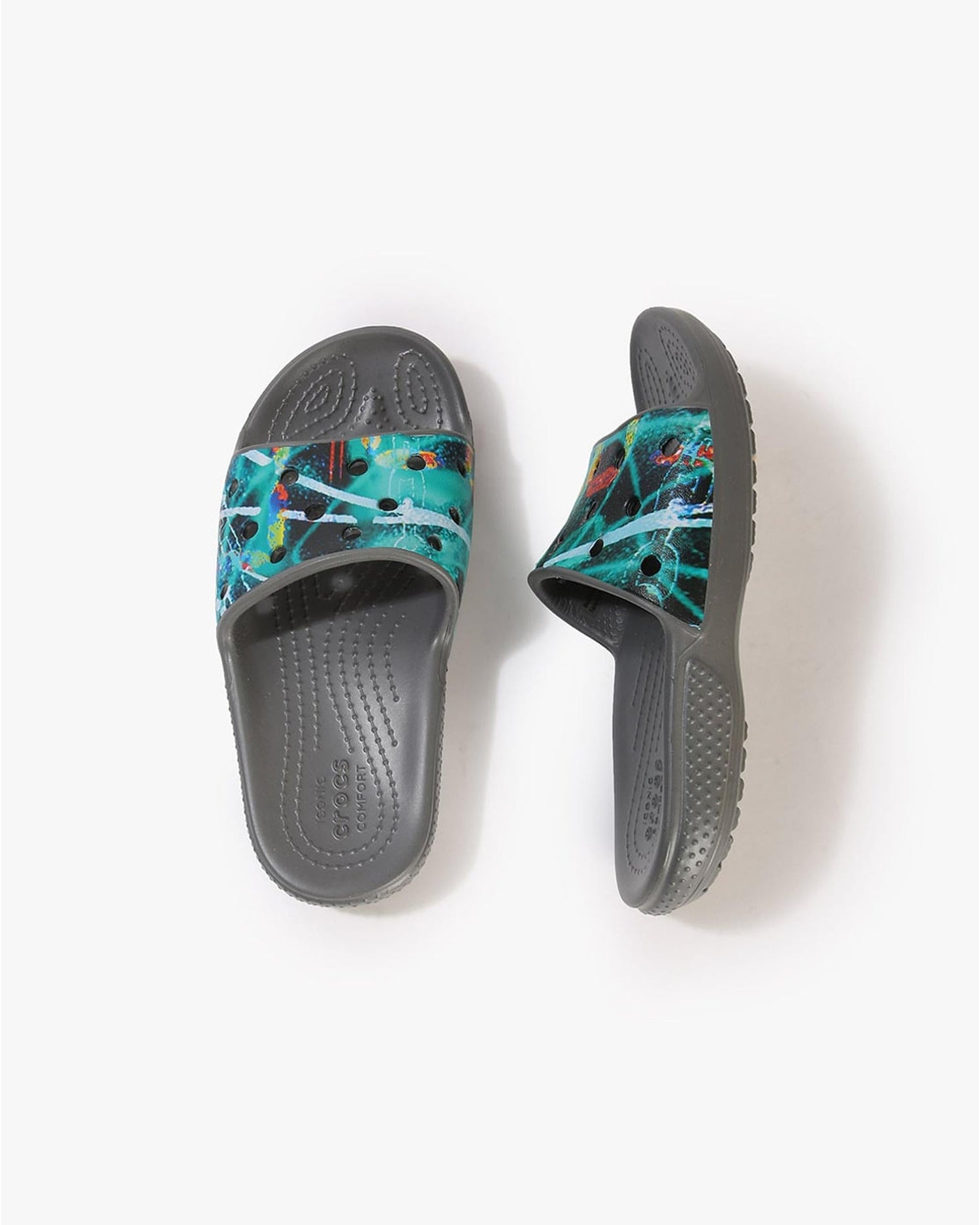 Classic-Slide-Kids-Slate Grey/Multi-206485-0IE