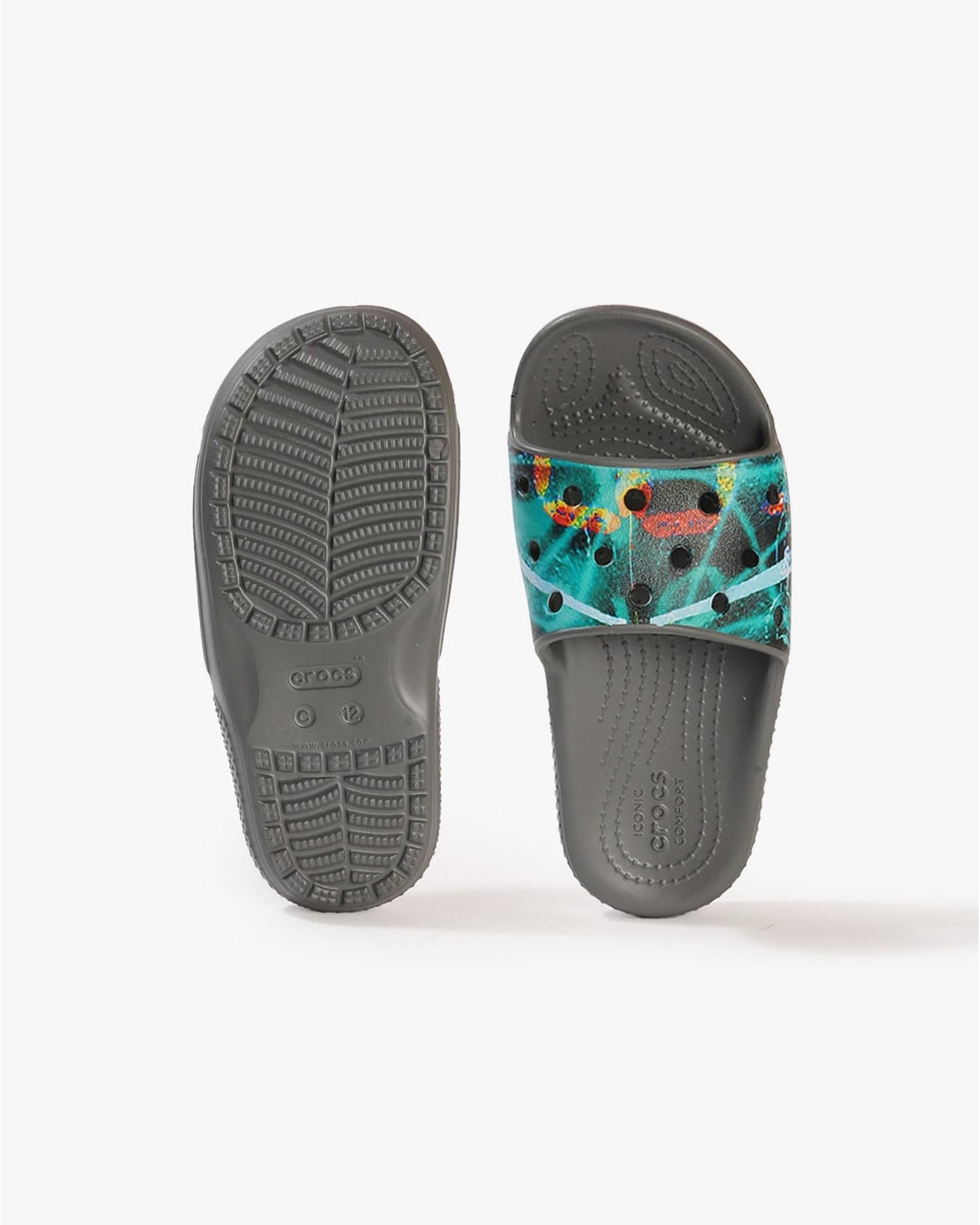 Classic-Slide-Kids-Slate Grey/Multi-206485-0IE