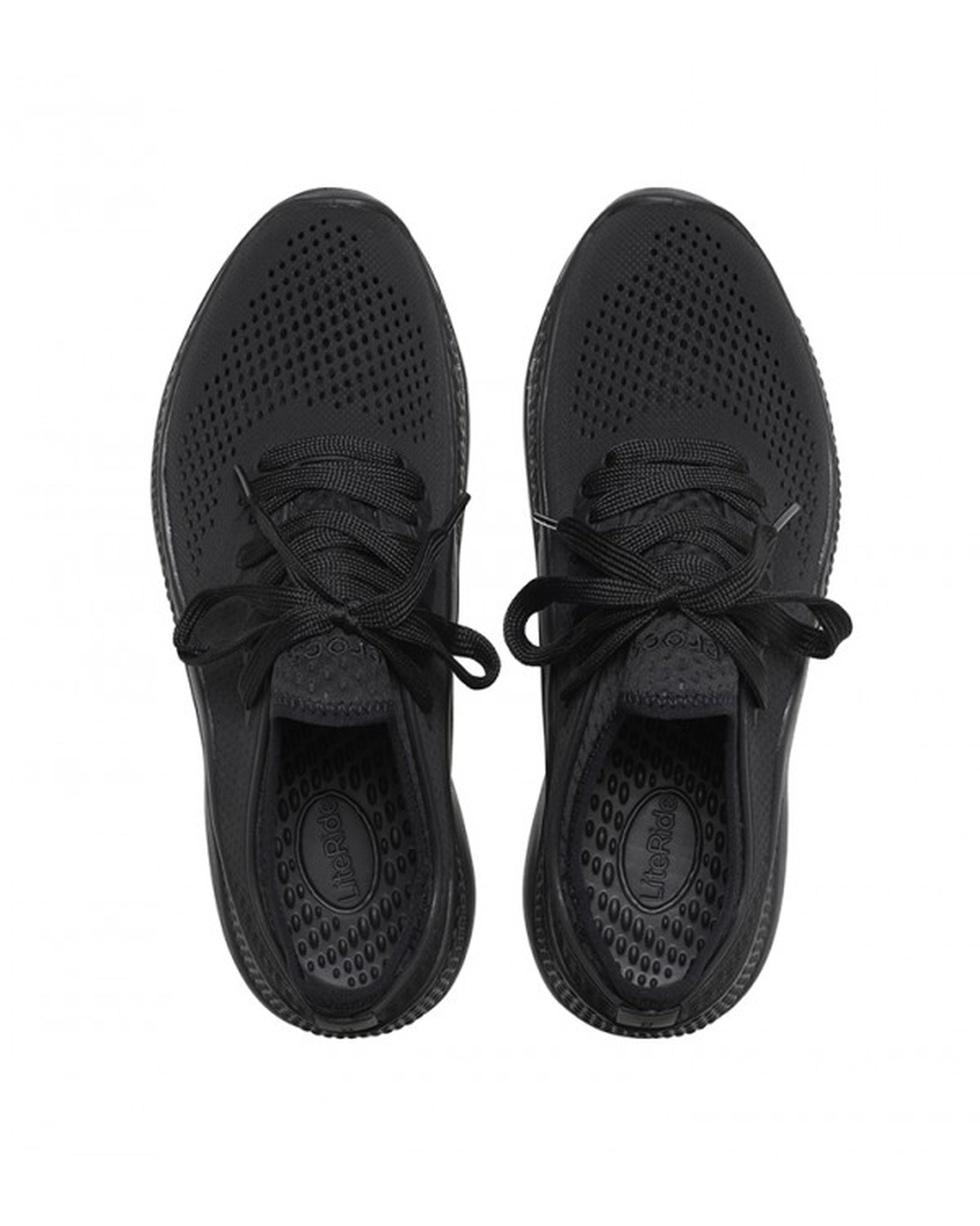 Women-Crocs-Literide Shoe 206705-060 Black/Black-UK-9