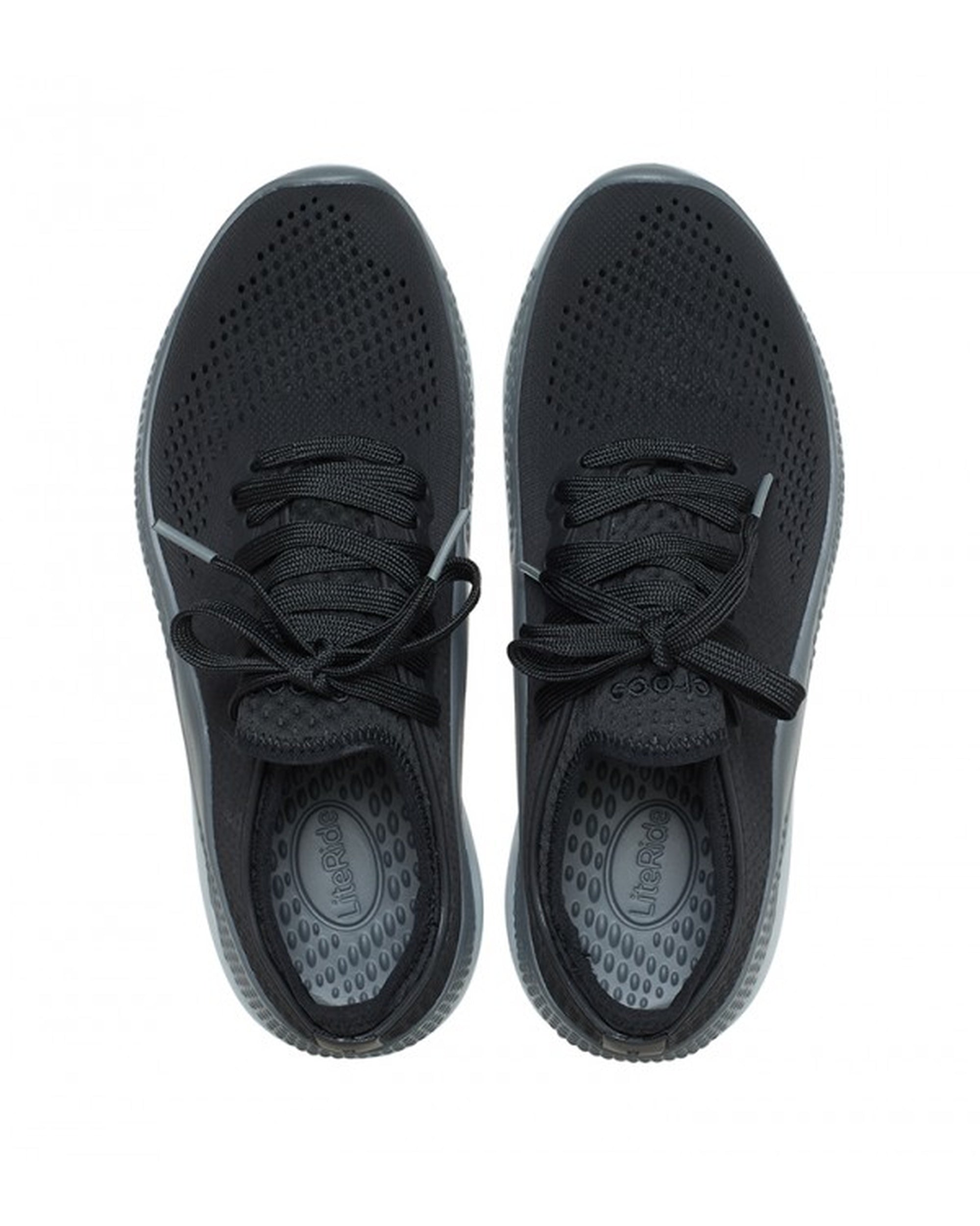 Men-Crocs-Literide Shoe 206715-0DD Black/Slate Grey-UK-10