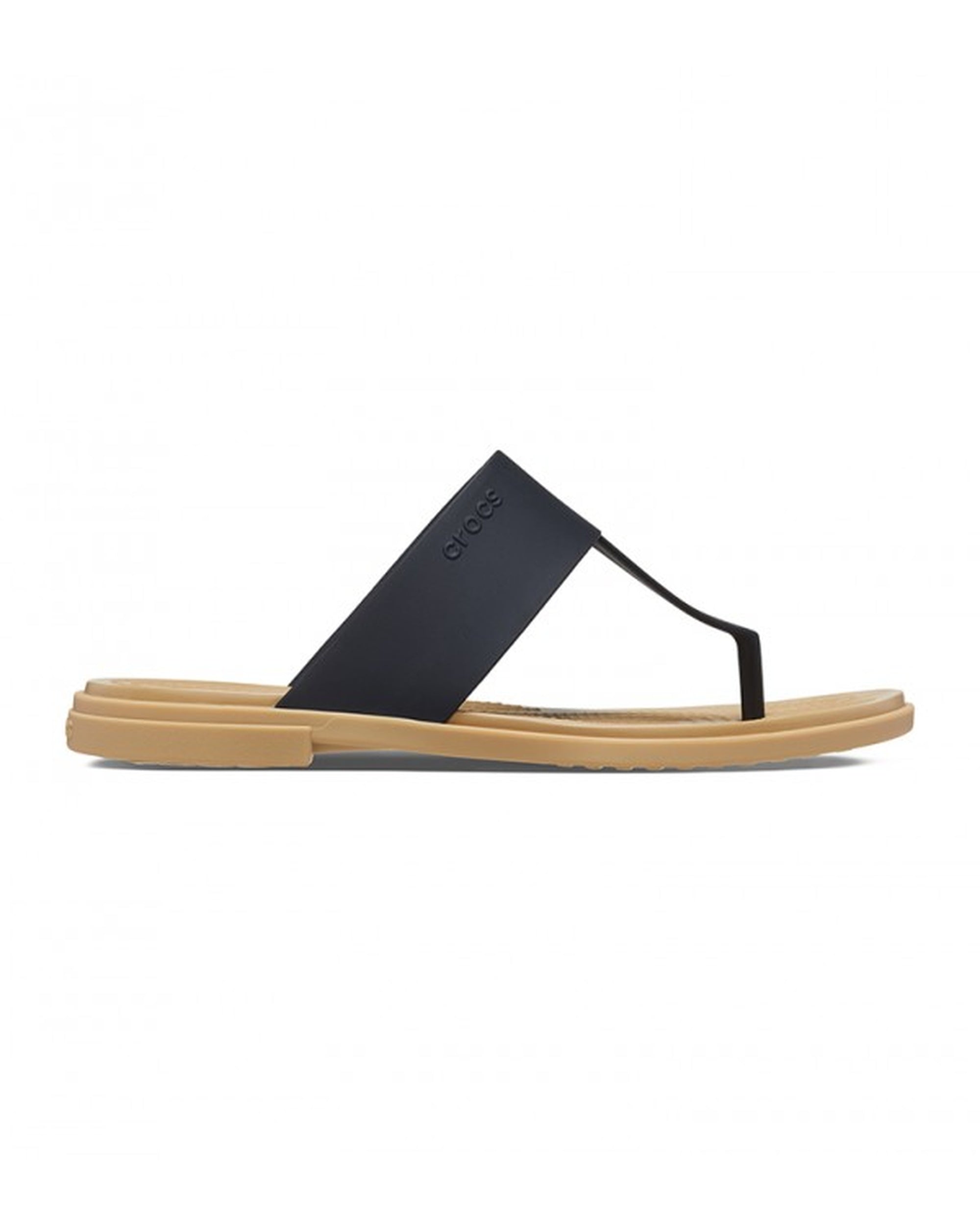 Women-Crocs-Tulum Flip 206752-00W Black/Tan-UK-9