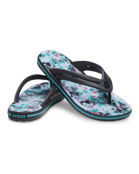 CROCBAND-FLIP-WOMEN-BLACK/TURQ TONIC-206988-0ZP