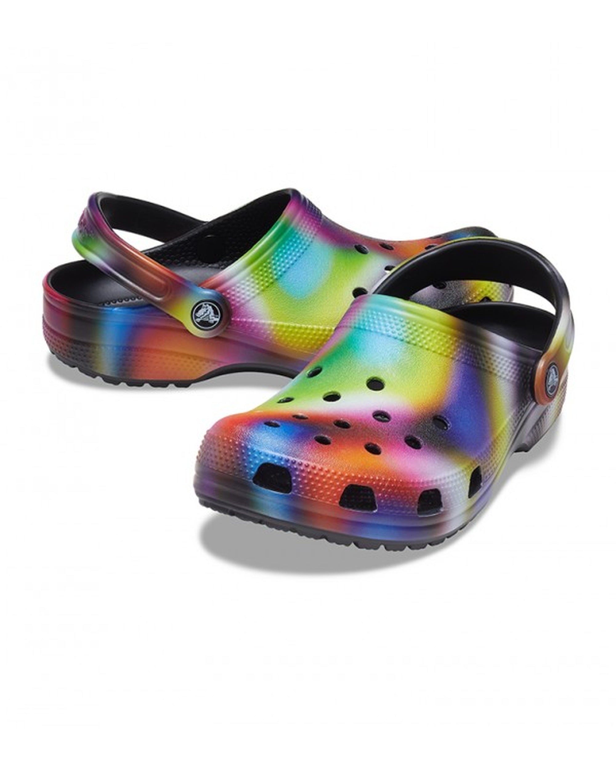 Unisex Adult-Crocs-Classic Clog 207556-0C4 Black/Multi-UK-10