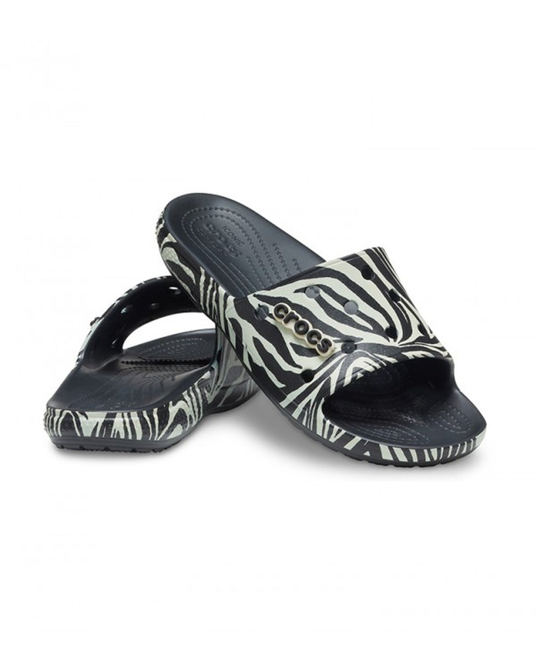 CLASSIC-SLIDE-UNISEX ADULT-BLACK/ZEBRA PRINT-207841-0ZG