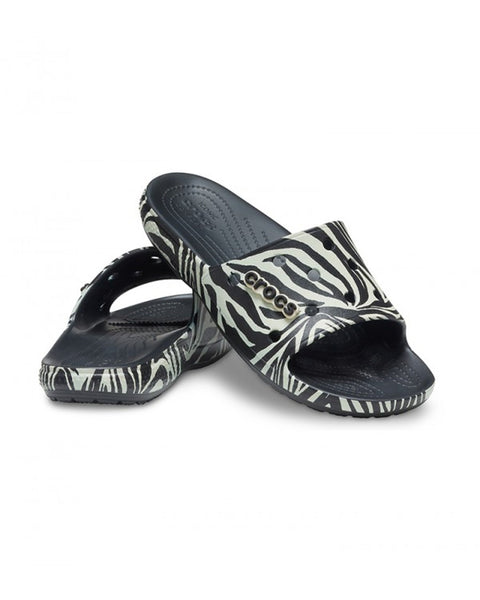 CLASSIC-SLIDE-UNISEX ADULT-BLACK/ZEBRA PRINT-207841-0ZG