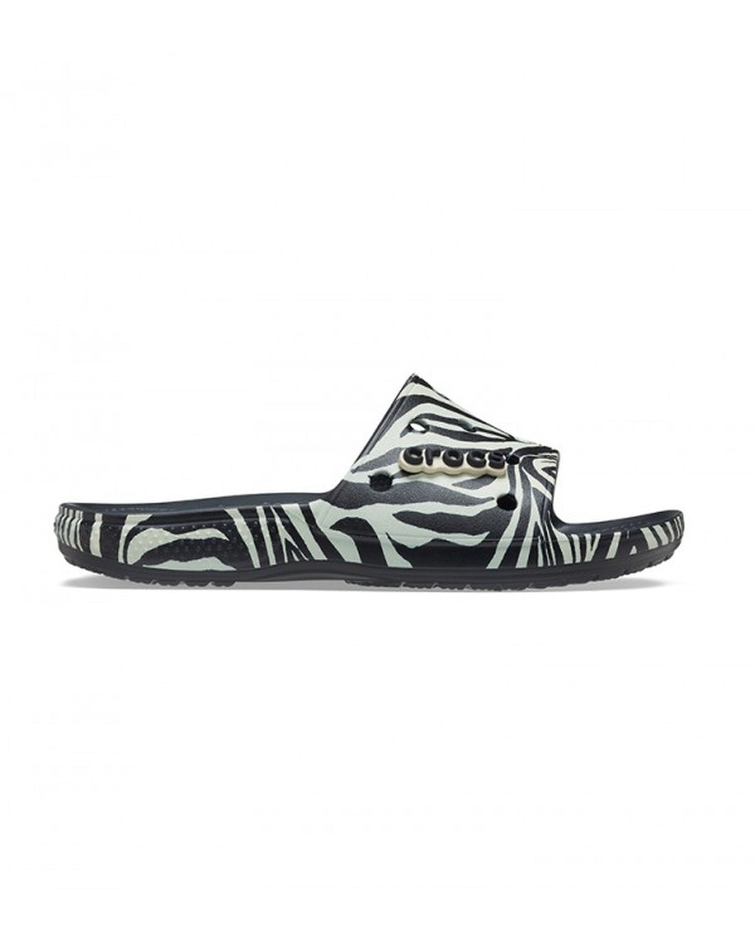 Crocs Classic Slide β Men, Black/Zebra Print