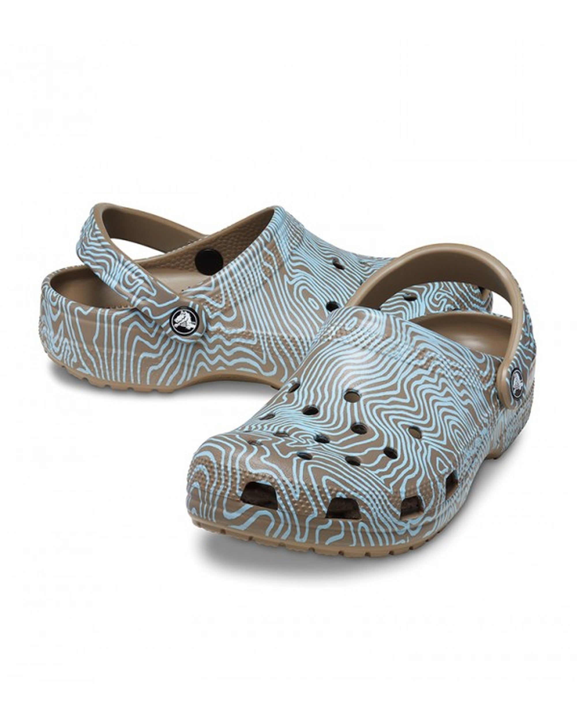 Unisex Adult-Crocs-Classic Clog 208263-2F9 Khaki/Multi-UK-10