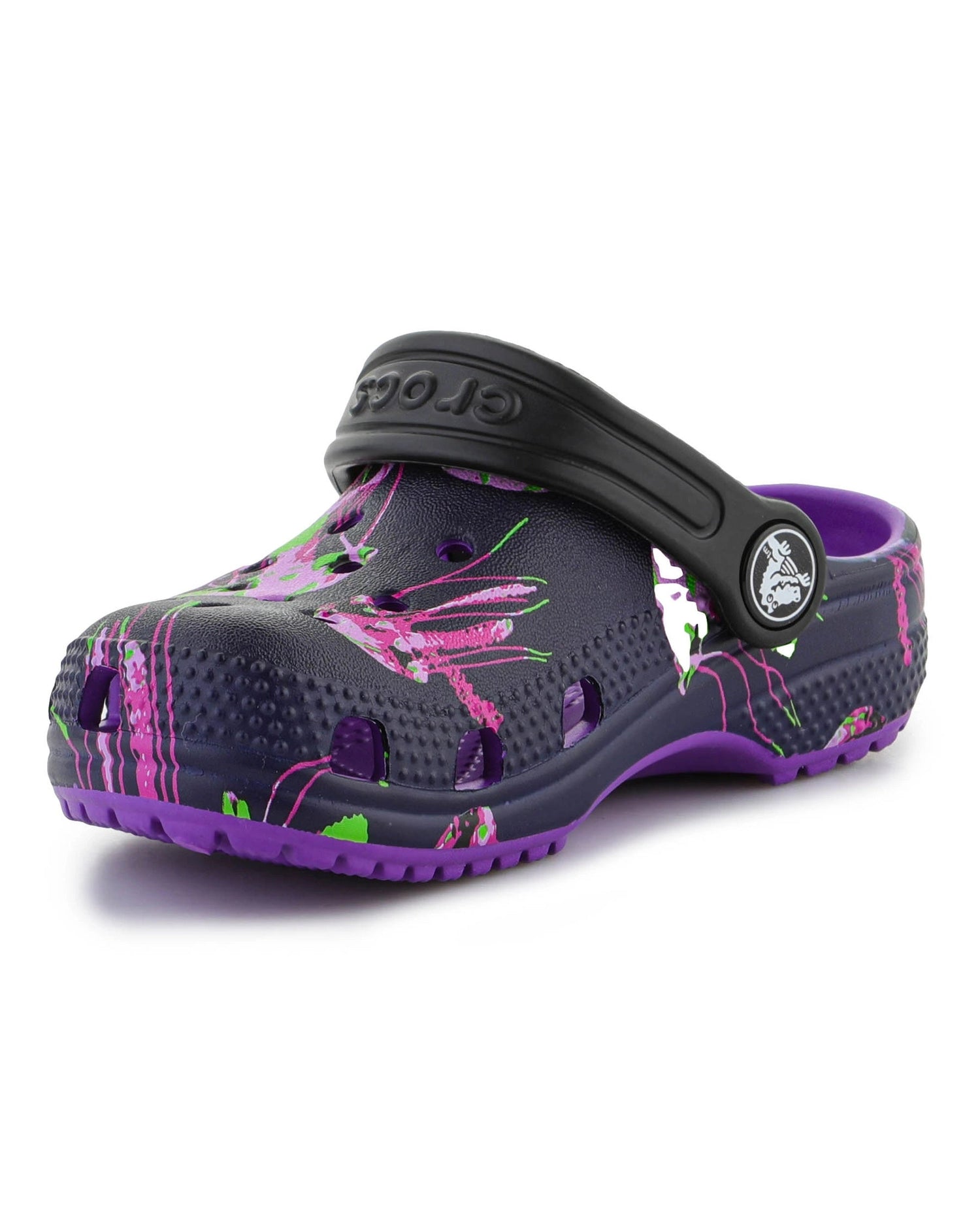 Classic-Clog-Unisex Kids-Neon Purple/Multi-208456-573