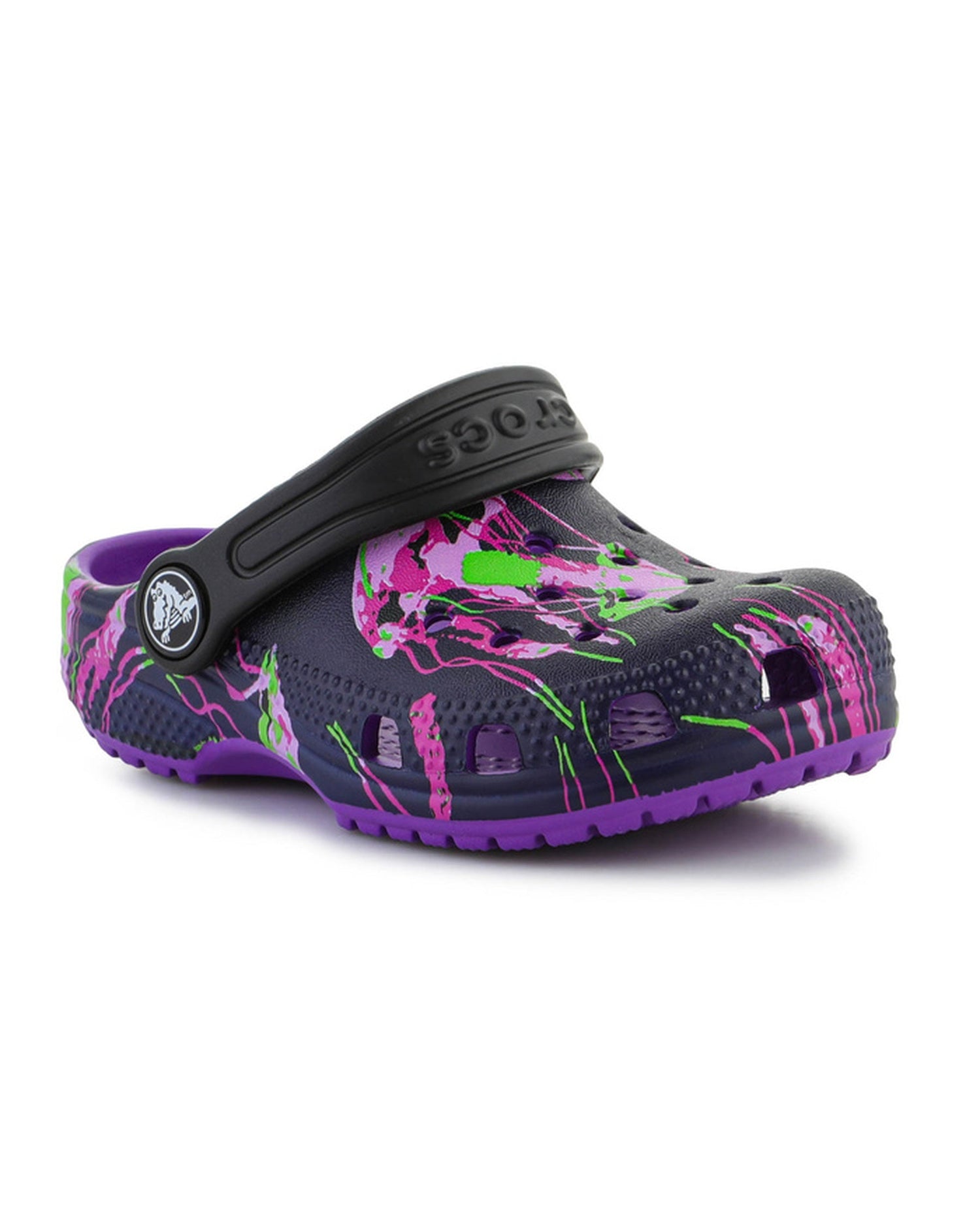 Classic-Clog-Unisex Kids-Neon Purple/Multi-208456-573