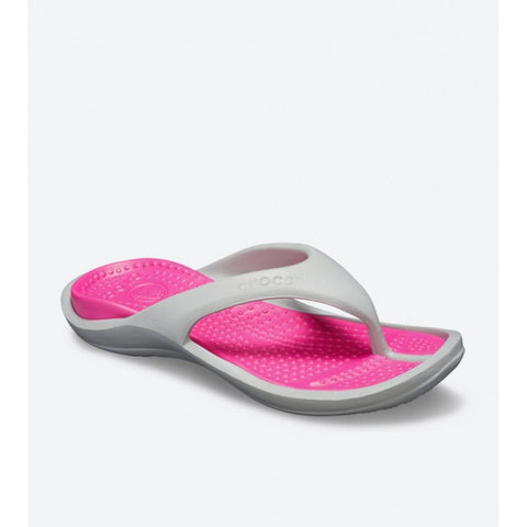 Crocs Athens Flip-Flop — Women, Light Grey/Candy Pink