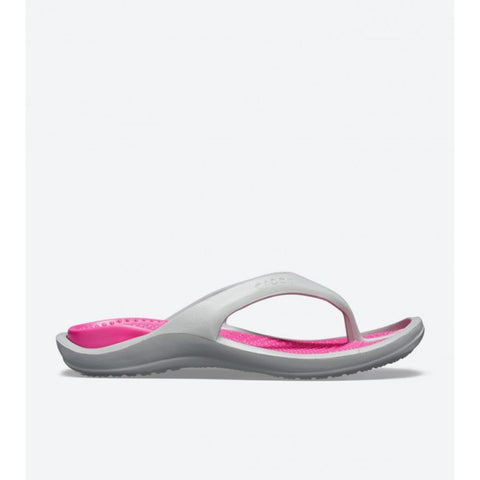 Crocs Athens Flip-Flop — Women, Light Grey/Candy Pink