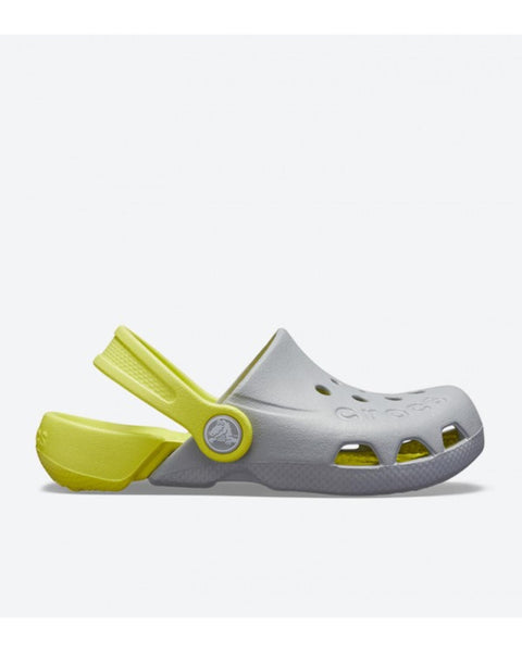 Crocs Electro Clog — Toddlers, Light Grey/Citrus