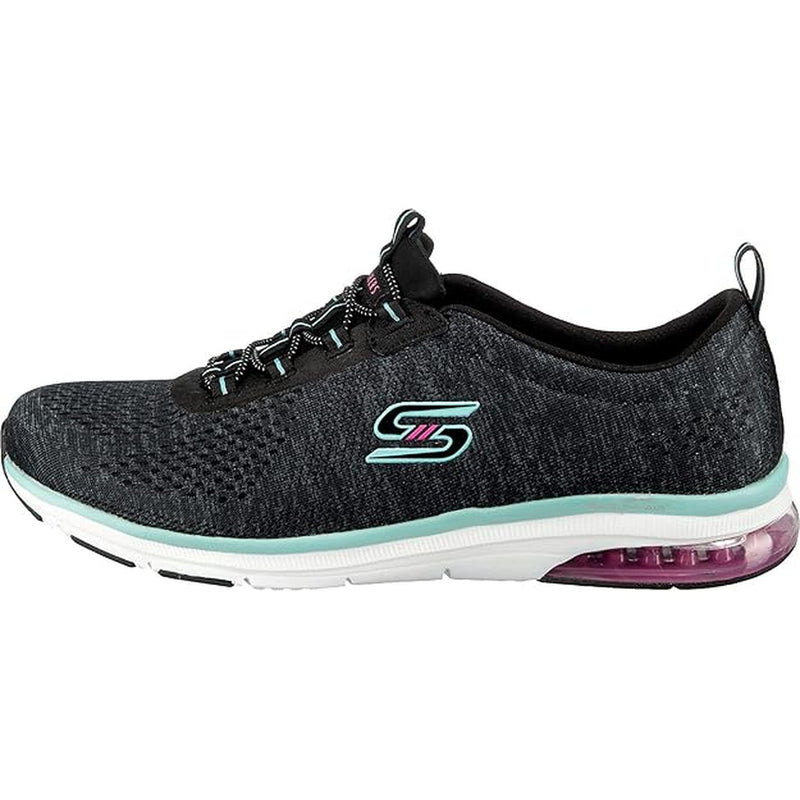 Womens Skech-Air Edge - Brite Times Black/Aqua Sneaker