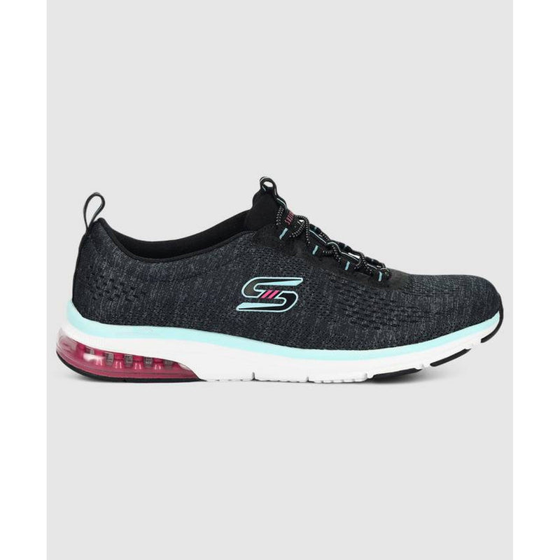 Womens Skech-Air Edge - Brite Times Black/Aqua Sneaker