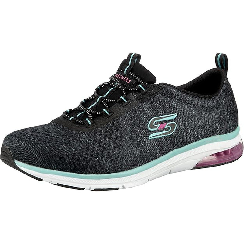 Womens Skech-Air Edge - Brite Times Black/Aqua Sneaker
