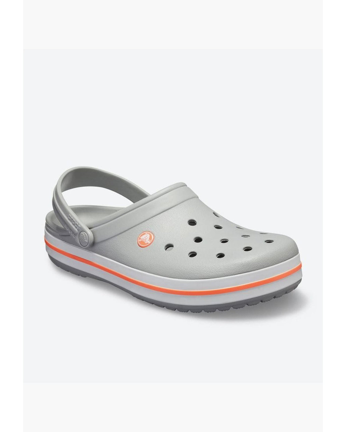 CROCBAND-CLOG-UNISEX ADULT-LIGHT GREY/BRIGHT CORAL-11016-0FL