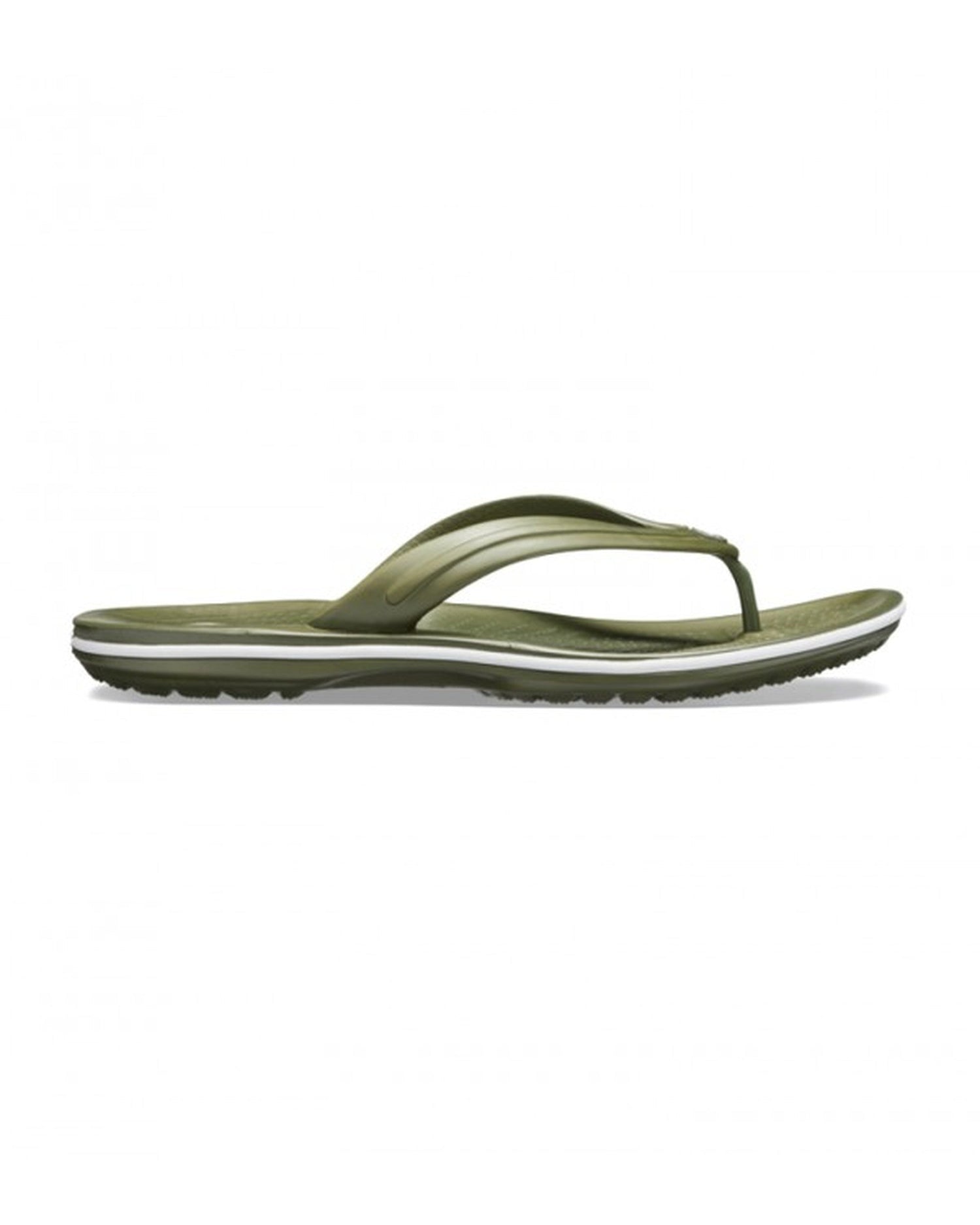 Unisex Adult-Crocs-Crocband Flip 11033-37P Army Green/White-UK-10