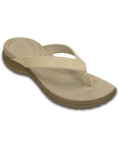 Crocs Capri Flip-Flop — Women, Chai/Walnut