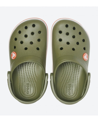 Crocband-Clog-Kids-Army Green/Burnt Sienna-204537-3TB