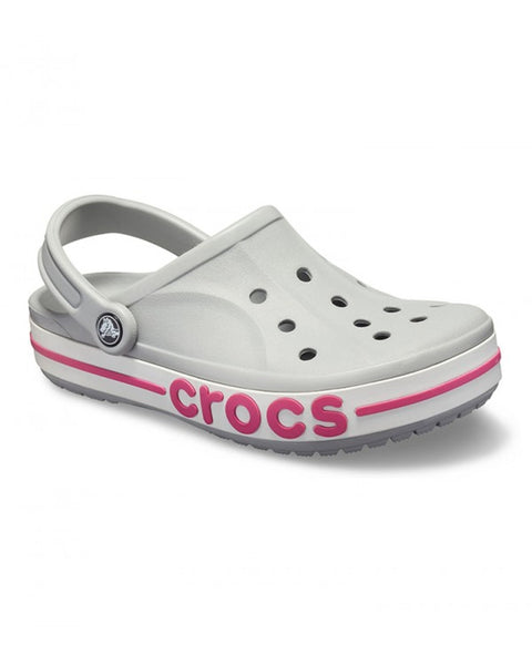 Crocs Bayaband Clog — Women, Light Grey/Candy Pink