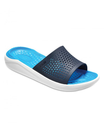 Crocs LiteRide Slide — Men, Navy/White