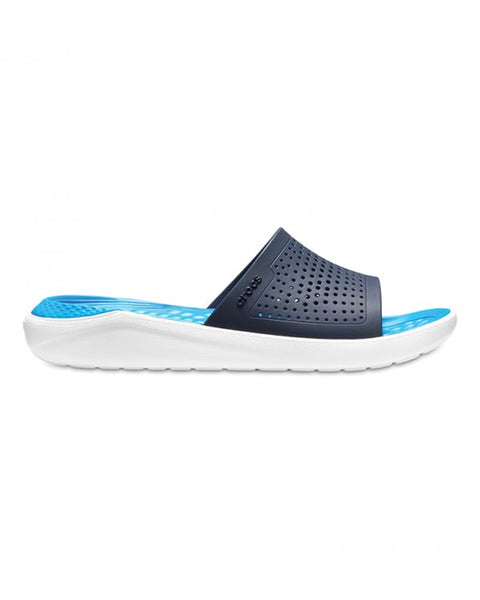 Crocs LiteRide Slide — Men, Navy/White