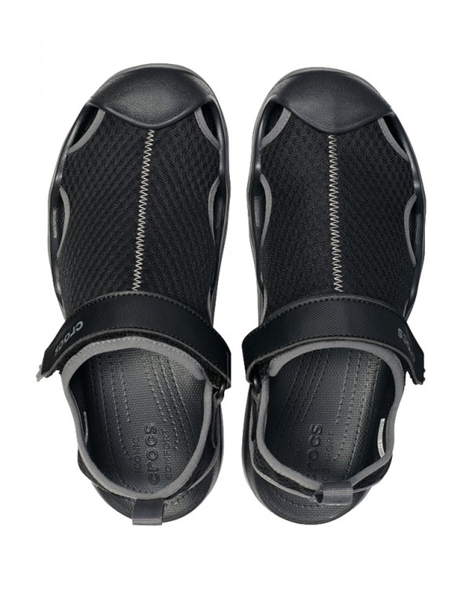 Men-Crocs-Swiftwater Sandal 205289-001 Black-UK-10