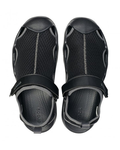 Men-Crocs-Swiftwater Sandal 205289-001 Black-UK-10