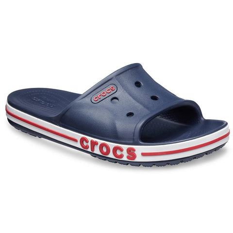 Crocs Bayaband Slide — Men, Navy/Pepper