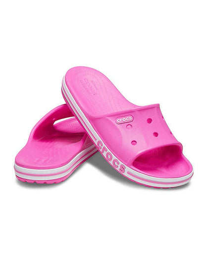 Unisex Adult-Crocs-Bayaband Slide 205392-6QQ Electric Pink-UK-10