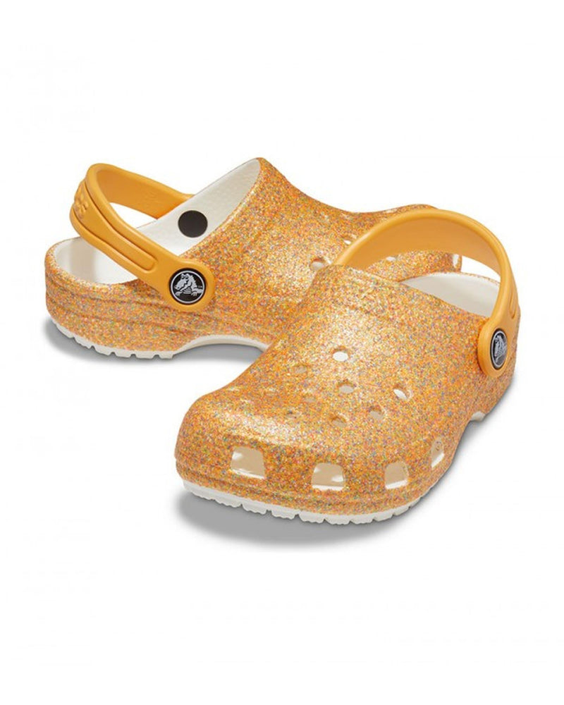 Classic-Clog-Kids-Orange Sorbet Glitter-205441-9BE